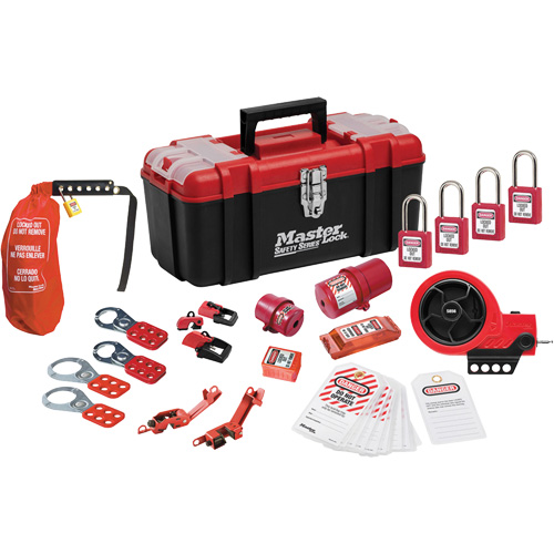 Premier Lockout Kit with Zenex Thermoplastic Locks, Electrical Kit, 21 Components Action Paper