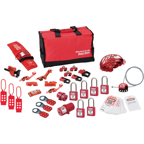 Premier Lockout Kit with Zenex Thermoplastic Locks, Electrical/Valve Kit, 34 Components Action Paper