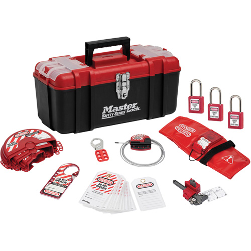 Standard Lockout Kit with Zenex Thermoplastic Locks, Valve Kit, 13 Components Action Paper