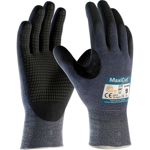 ATG MaxiCut&reg; Ultra DT, Size Large, 15 Gauge, Nitrile Coated, Engineered Yarn Shell, ASTM ANSI Level A3/EN 388 Level 5/EN 388 Level C Action Paper