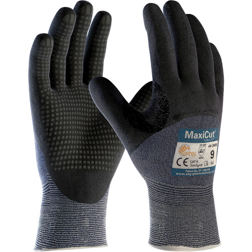 Gants ATG MaxiCut Ultra DT, Taille Grand, Calibre 15, Rev&ecirc;tement Nitrile, Enveloppe en Fil technique, ASTM ANSI niveau A3/EN 388 niveau 5/EN 388 niveau C Action Paper