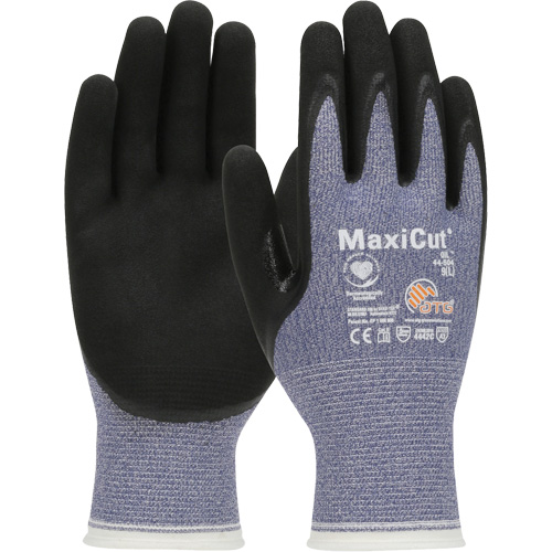 ATG MaxiCut&reg; Oil Cut-Resistant Gloves, Size Large, 15 Gauge, Nitrile Coated, Engineered Yarn Shell, ASTM ANSI Level A3/EN 388 Level 4/EN 388 Level C Action Paper