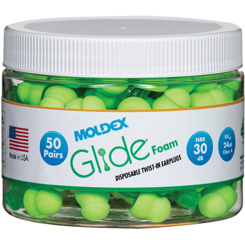 Glide&reg; Foam Earplugs, Bulk - Canister Action Paper