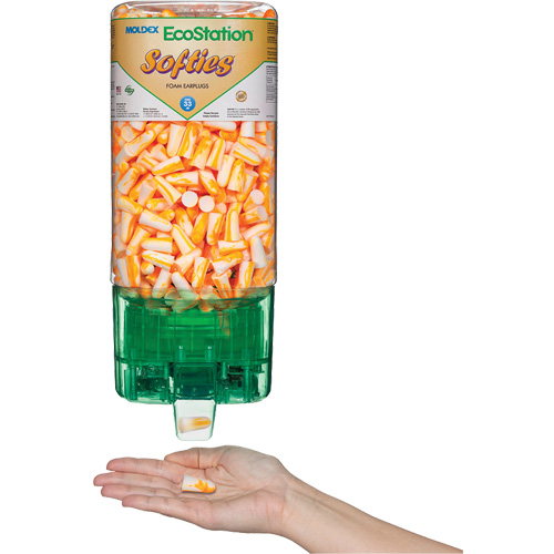Softies&reg; Earplugs TouchFree EcoStation&reg; Dispenser Starter Kit Action Paper