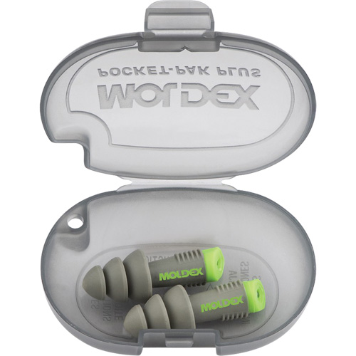 Bouchons d'oreilles r&eacute;utilisables Alphas, Sans cordon, Vrac - &eacute;tui en plastique, 27 dB NRR, Taille unique Action Paper