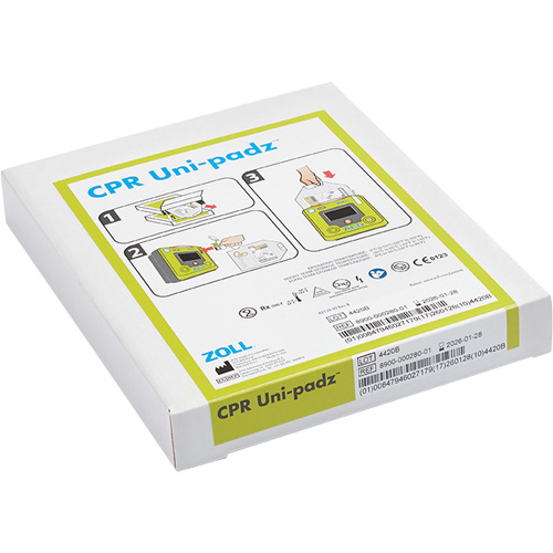 &eacute;lectrodes RCR pour adultes & enfants Uni-Padz, Zoll AED 3 Pour, Classe 4 Action Paper