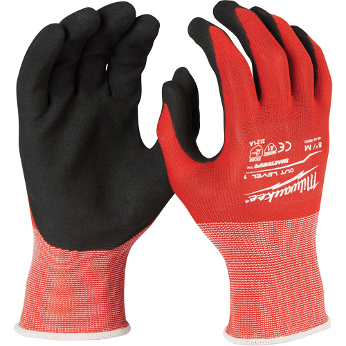 Gants r&eacute;sistant aux coupures, Taille Grand, Rev&ecirc;tement Nitrile, Enveloppe en Nylon/Lycra, ANSI/ISEA 105 niveau 1/EN 388 niveau 1 Action Paper