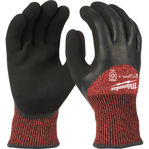 Winter Cut-Resistant Gloves, Size X-Large, 15 Gauge, Rubber Latex Coated, ANSI/ISEA 105 Level 3 Action Paper