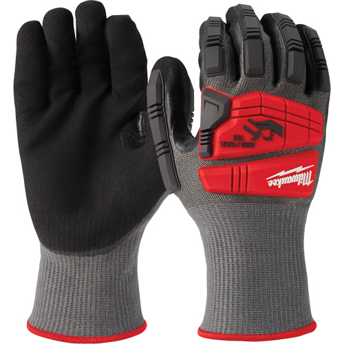 Impact & Cut-Resistant Gloves, Size X-Large, 18 Gauge, Nitrile Coated, ANSI/ISEA 105 Level 5 Action Paper