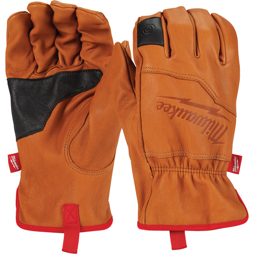 Leather Gloves, Small, Grain Goatskin Palm Action Paper