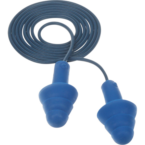 Bouchons d'oreilles pr&eacute;moul&eacute;s E-A-R Ultrafit , Avec cordon, Taille unique, Vrac - Sac en poly, NRR dB NRR 25 dB Action Paper