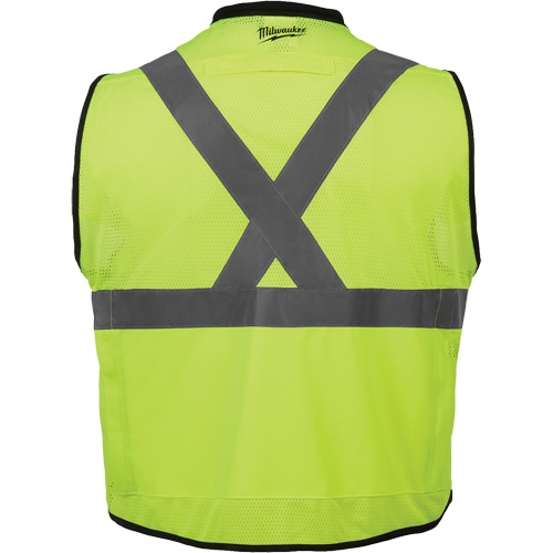 Performance Safety Vest, High Visibility Lime-Yellow, 4X-Large/5X-Large Action Paper
