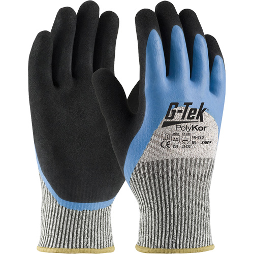 G-Tek&reg; PolyKor&reg; Insulated Cut-Resistant Glove, Size Small, 13 Gauge, Rubber Latex Coated, Engineered Yarn Shell, ANSI/ISEA 105 Level 3 Action Paper