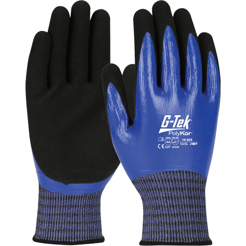 G-Tek&reg; PolyKor&reg; X7 Cut-Resistant Gloves, Size Small, 18 Gauge, Nitrile Coated, Engineered Yarn Shell, ANSI/ISEA 105 Level 4 Action Paper