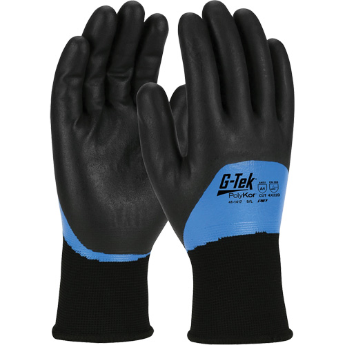 G-Tek&reg; PolyKor&reg; Insulated Cut-Resistant Glove, Size Small, 15 Gauge, Nitrile Coated, Engineered Yarn Shell, ANSI/ISEA 105 Level 4 Action Paper