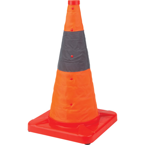 Collapsible Traffic Cone, 18" H, Orange Action Paper