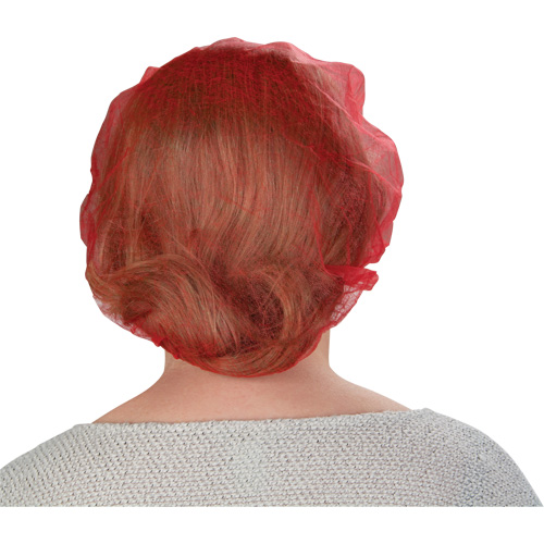 Bonnets bouffants, Polypropyl&egrave;ne, 24", Rouge Action Paper