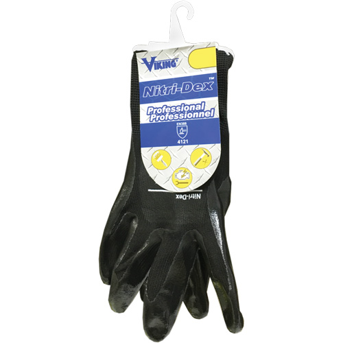 Gants de travail Nitri-Dex, Taille 7, Rev&ecirc;tement Nitrile, Enveloppe en Polyester, EN 388 niveau 1 Action Paper