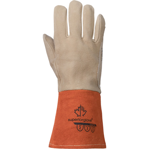 TIG Welding Gloves, Grain Deerskin, Size Medium Action Paper