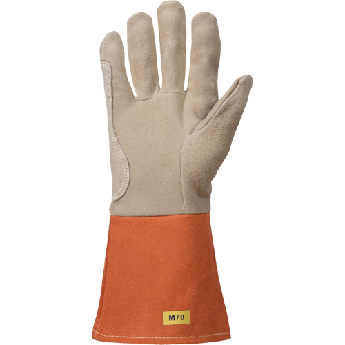TIG Welding Gloves, Grain Deerskin, Size Medium Action Paper