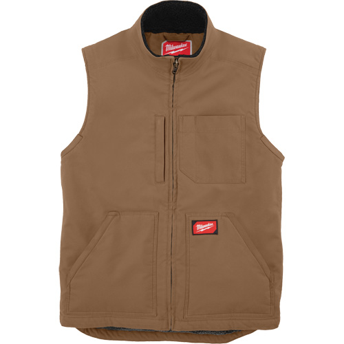 Heavy-Duty Sherpa-Lined Vest, Men's, Small, Brown Action Paper