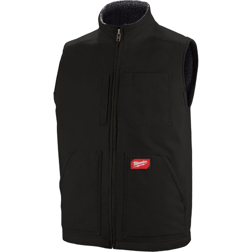 Veste doubl&eacute;e en sherpa ultra-r&eacute;sistante, Hommes, Petit, Noir Action Paper