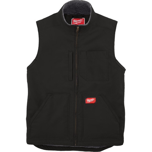 Veste doubl&eacute;e en sherpa ultra-r&eacute;sistante, Hommes, Petit, Noir Action Paper