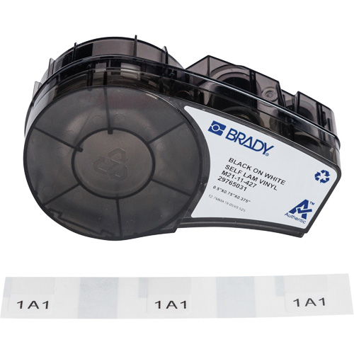 Self-Laminating Wrap Around Labels with Ribbon, Black Action Paper