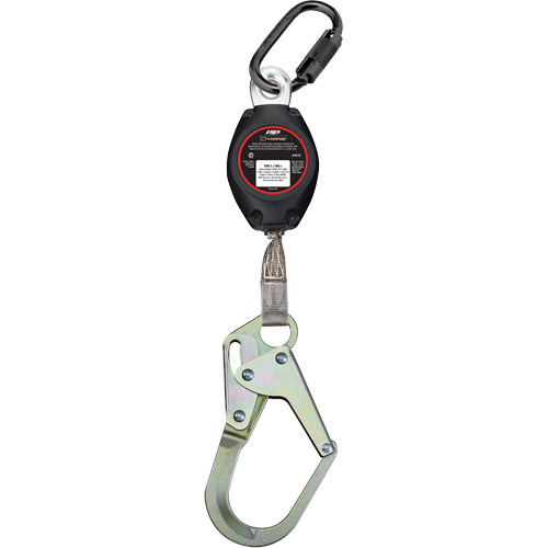 Dynamic Medium Snap Hook Self-Retracting Lifeline, 7', Polyester, Swivel Action Paper