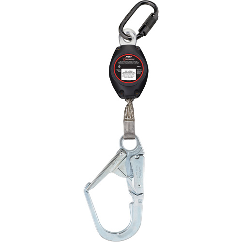 Cordage de s&eacute;curit&eacute; autor&eacute;tractable avec grand mousqueton Dynamic, 7', Polyester, Pivotant Action Paper