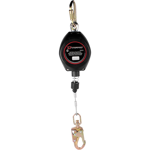 Dynamic Self-Retracting Lifeline, 20', Galvanized Steel, Swivel Action Paper