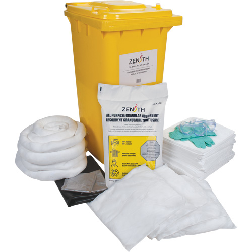 Premium Spill Kit, Oil Only, Bin, 63 US gal. Absorbancy Action Paper