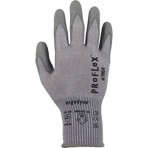 ProFlex 7024 Cut-Resistant Gloves, Size Small, 13 Gauge, Polyurethane Coated, Polyester/HPPE/Spandex Shell, ASTM ANSI Level A2/EN 388 Level B Action Paper