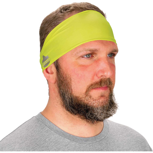 Chill-Its 6634 Cooling Headband, High Visibility Lime-Yellow Action Paper