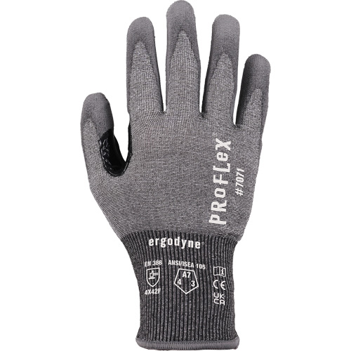 ProFlex 7071 PU Coated Cut-Resistant Gloves, Size Small, 18 Gauge, Polyurethane Coated, HPPE/Tungsten Shell, ASTM ANSI Level A7/EN 388 Level F Action Paper