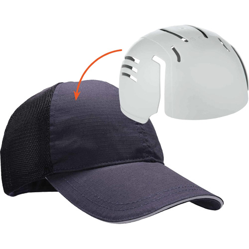 Skullerz 8946 Standard Baseball Cap with Bump Cap Insert, Navy Blue Action Paper