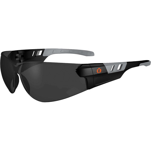 Lunettes de s&eacute;curit&eacute; sans monture Skullerz SAGA, Lentille Fum&eacute;e, Antibu&eacute;e/Anti-&eacute;gratignures, ANSI Z87+/R&eacute;pond ou surpasse la norme CSA Z94.3 Action Paper
