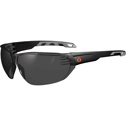 Lunettes de s&eacute;curit&eacute; sans monture Skullerz VALI, Lentille Fum&eacute;e, Antibu&eacute;e/Anti-&eacute;gratignures, ANSI Z87+/R&eacute;pond ou surpasse la norme CSA Z94.3 Action Paper