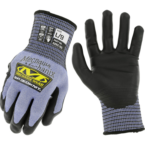 Speedknit S2EC33 Cut-Resistant Gloves, Size Small/7, 18 Gauge, Urethane Coated, HPPE/Tungsten Shell, ASTM ANSI Level A5/EN 388 Level D Action Paper
