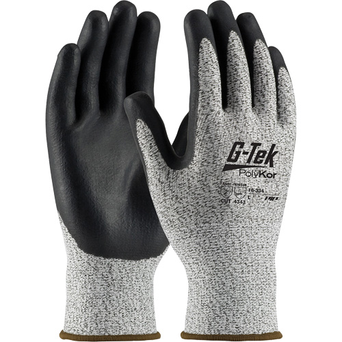 G-Tek&reg; Cut Resistant Gloves, Size X-Small, 13 Gauge, Nitrile Coated, PolyKor&reg; Shell, ASTM ANSI Level A2/EN 388 Level 3/EN 388 Level B Action Paper