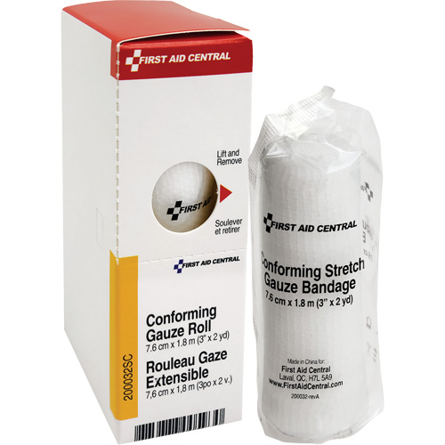 SmartCompliance&reg; Refill Conforming Stretch Gauze Bandage, Roll, 6' L x 3" W, Sterile, Medical Device Class 1 Action Paper