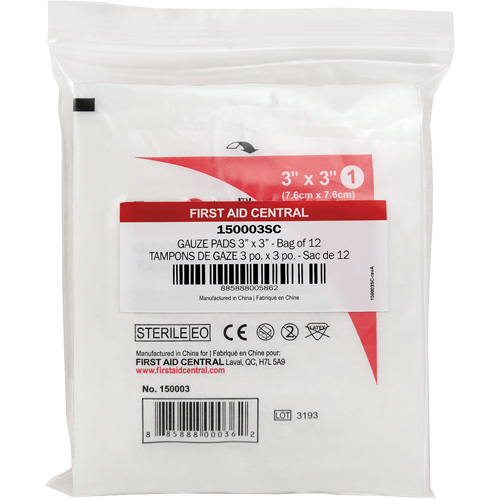 SmartCompliance&reg; Refill Gauze, Pad, 3" L x 3" W, Sterile, Medical Device Class 1 Action Paper
