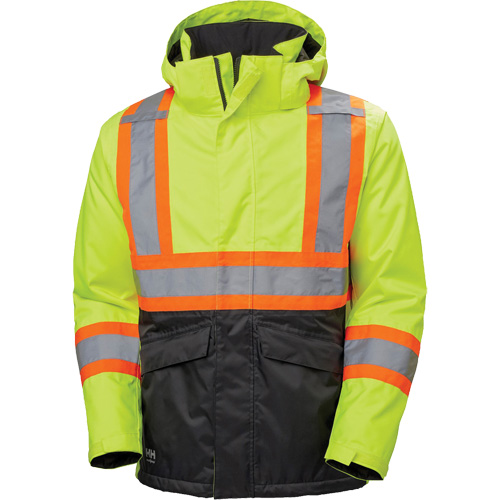 Veste d'hiver Alta, Polyester, Noir/Jaune lime haute visibilit&eacute;, Petit Action Paper
