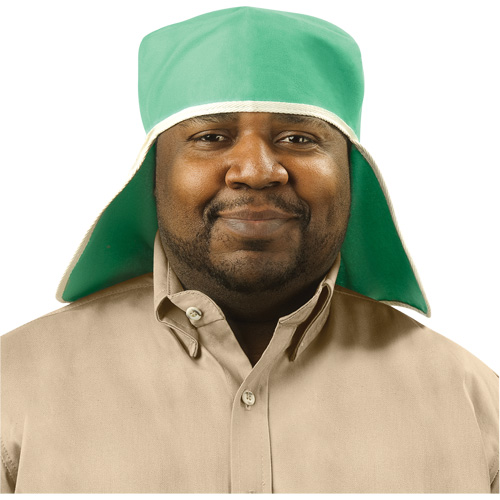 Weldlite Welding Cap With Neck Drape, One Size, Green Action Paper