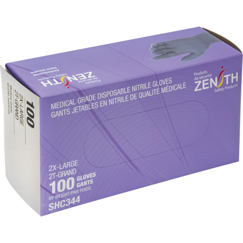 Medical Grade Disposable Gloves, 2X-Large, Nitrile, 6-mil, Powder-Free, Black, Class 2 Action Paper