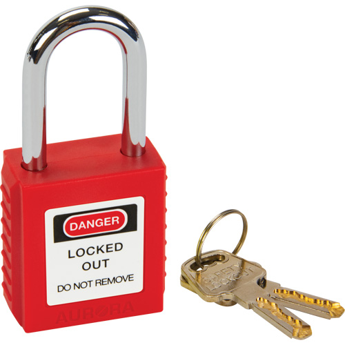 Verrouillage pour les consignations, Cadenas de s&eacute;curit&eacute;, Cl&eacute;s diff&eacute;rentes, Thermoplastique, Largeur de 1-1/2" Action Paper