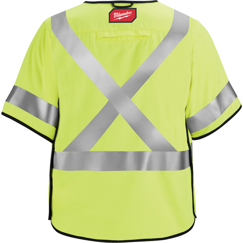 Gilet de s&eacute;curit&eacute; &agrave; maille d&eacute;tachable, Noir/Jaune lime haute visibilit&eacute;, Moyen/Petit Action Paper