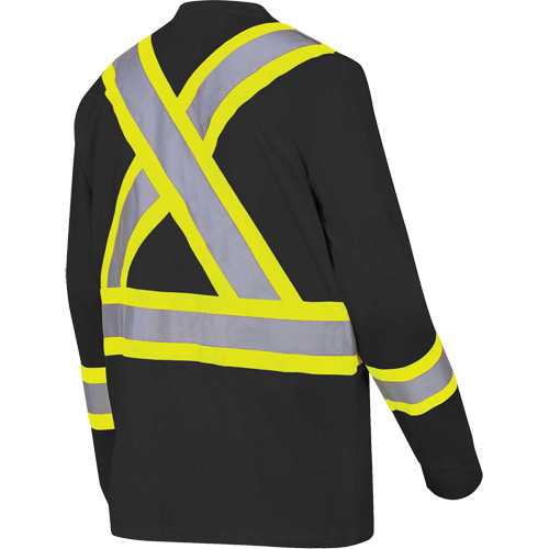 6983 Long-Sleeved Safety Shirt, Cotton, X-Small, Black Action Paper