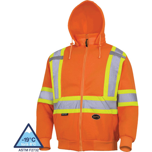 6924 Hoodie, Small, High Visibility Orange Action Paper