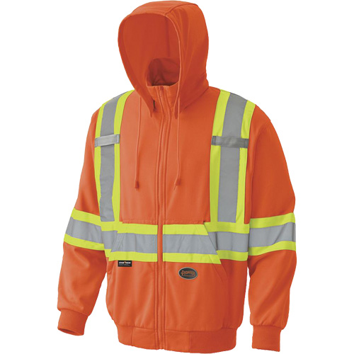 6940 Zip Style Hoodie, Small, High Visibility Orange Action Paper